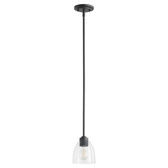 Reyes Clear Seeded Pendant - Black