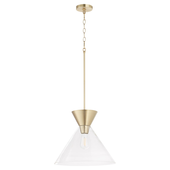 Beldar Clear Pendant - Brass