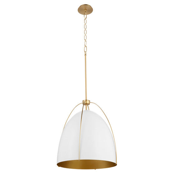 Jamie 18" Egg 3 Light Pendant - Studio White