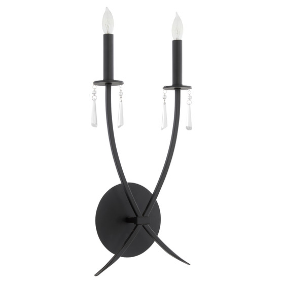 Majesty 2 Light Wall Mount - Black