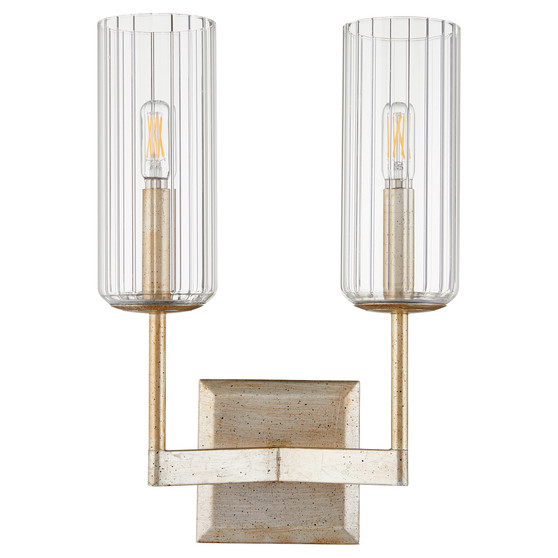 Merrick 2 Light Wall Mount - Silver