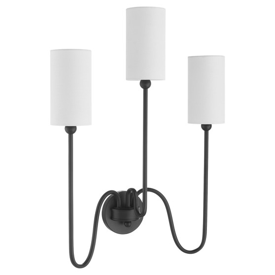 Charlotte 3 Light Wall Mount - Black