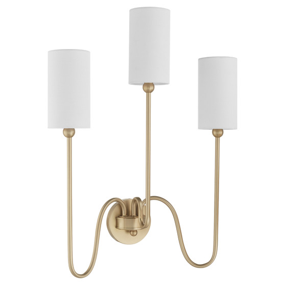 Charlotte 3 Light Wall Mount - Brass