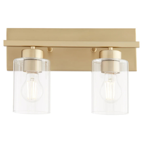Carter 2 Light Vanity - Brass