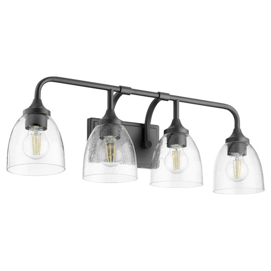 Enclave 4 Light Clear Seeded Vanity - Black