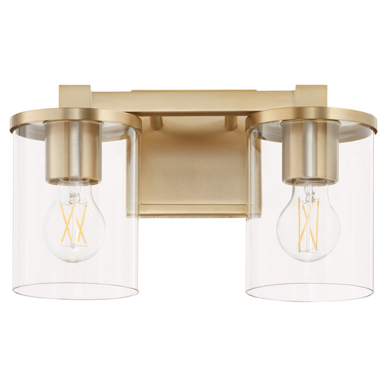 Bolton 2 Light Vanity - Brass