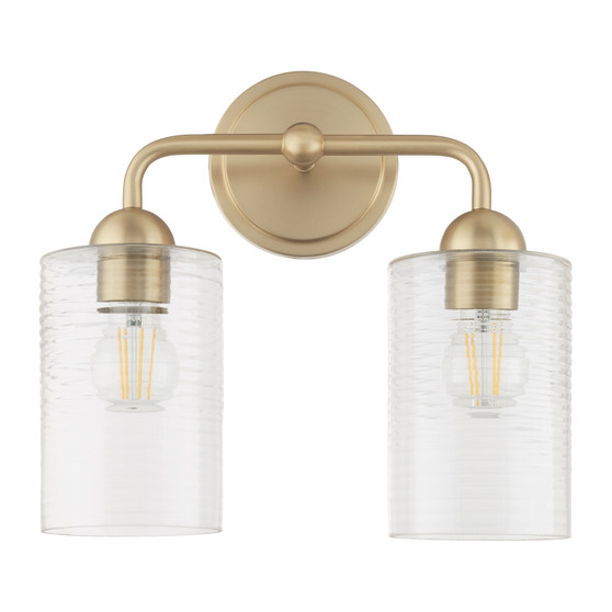 Charlotte 2 Light Vanity - Brass