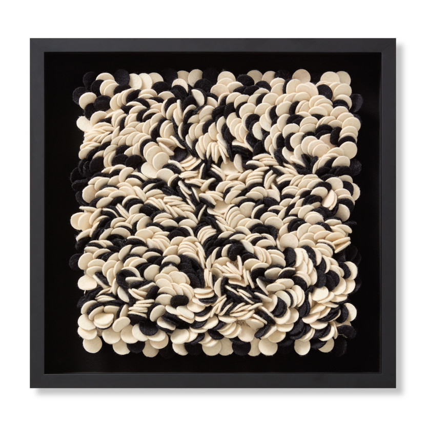 Loloi Salt Pepper Black  Ivory 2 X 2 Wall Art