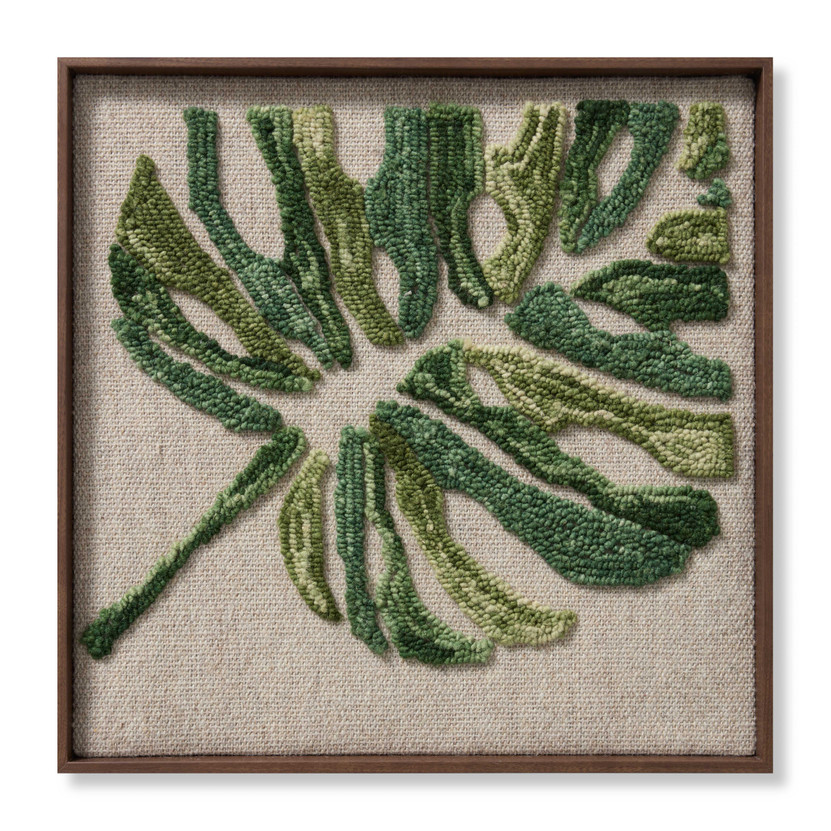 Loloi Borneo Green  Ivory 2-1 x 2-1 Wall Art