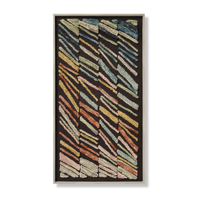 Loloi Windblown Black  Multi 4-5 X 2-5 Wall Art