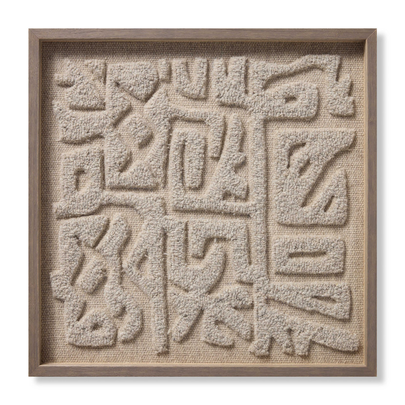 Loloi Token Grey  Ivory 2 x 2 Wall Art