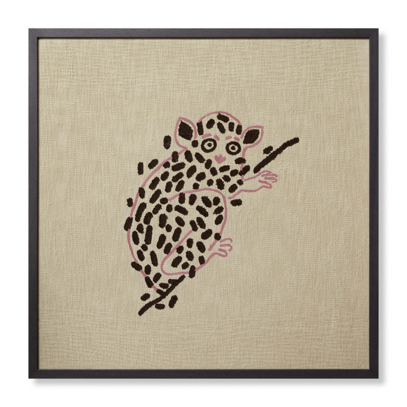 Loloi Lucky Lemur Beige  Pink 2-6 X 2-6 Wall Art