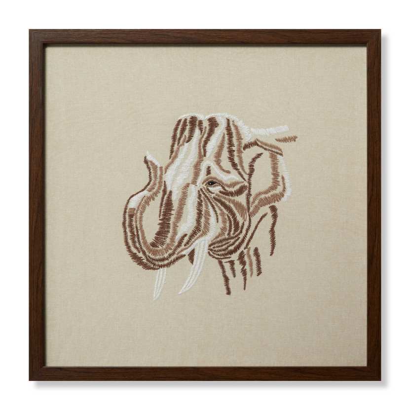 Loloi Tisk Tusk Beige  Ivory 2 x 2 Wall Art