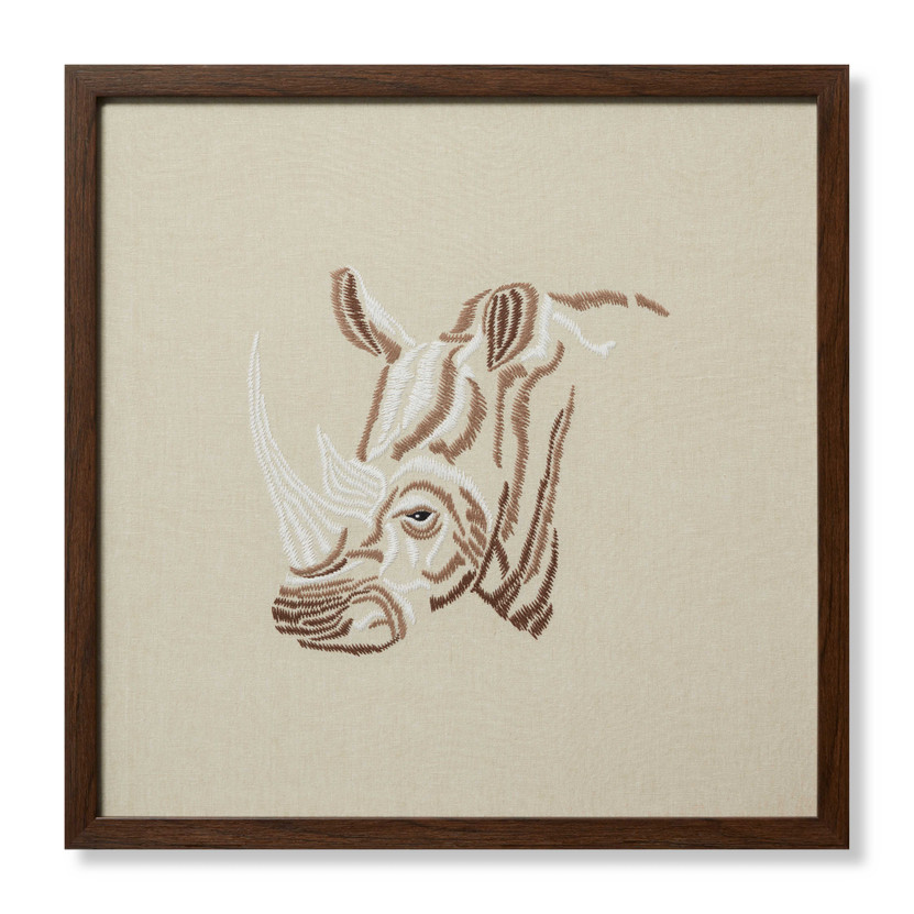 Loloi Black Rhino Beige  Ivory 2 X 2 Wall Art