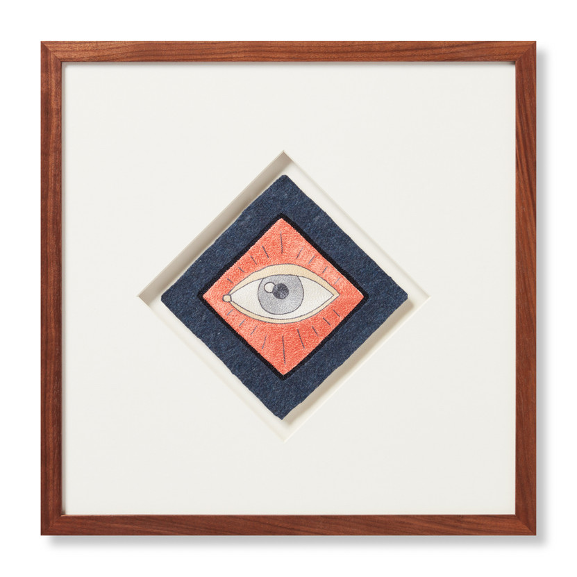 Loloi Insight Patch Pink  Blue 1-4 X 1-4 Wall Art