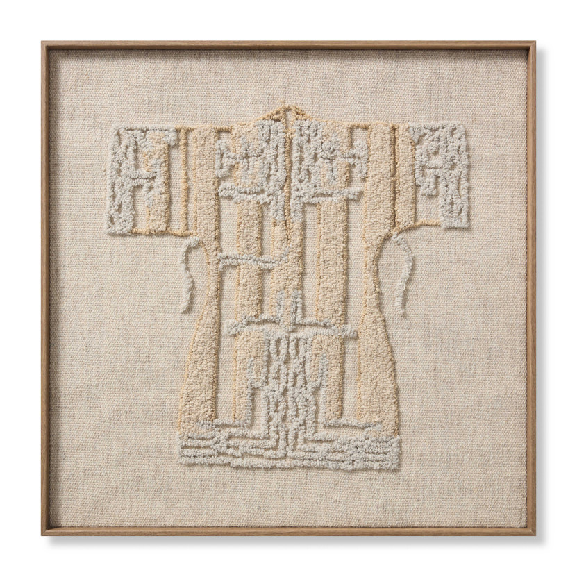 Loloi II Kimono Grey  Beige 2-9 X 2-9 Wall Art