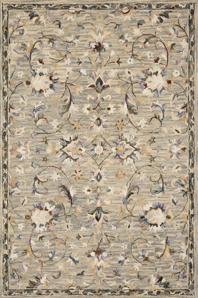 Loloi II Beatty Grey  Multi 18 x 18 Sample Rug