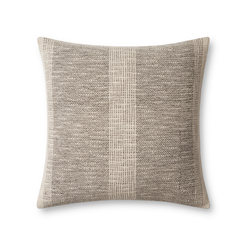 Angela Rose x Loloi Dusk Charcoal  Ivory 18 x 18 Cover wDown Pillow