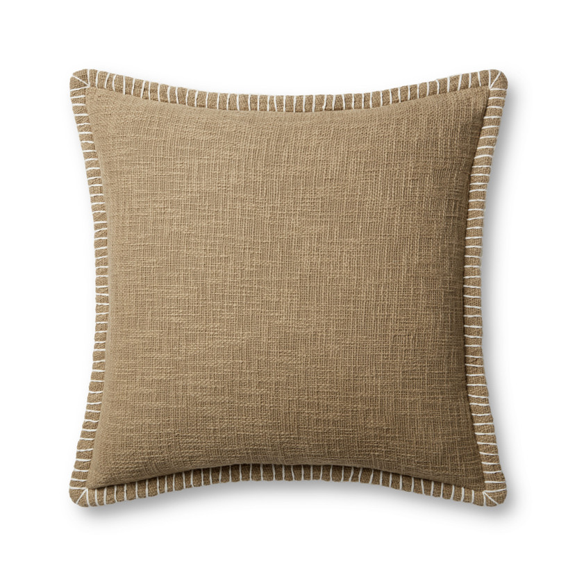 Loloi PLL0109 Taupe 22 x 22 Cover wDown Pillow