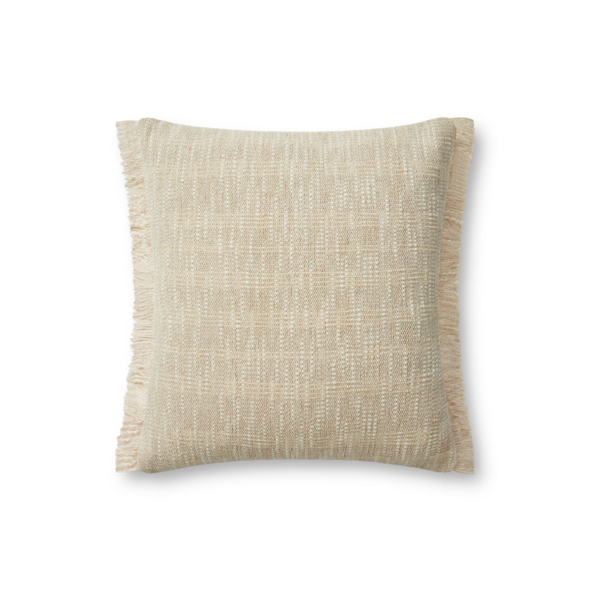 Angela Rose x Loloi Bella Sand  Natural 18 x 18 Cover wDown Pillow