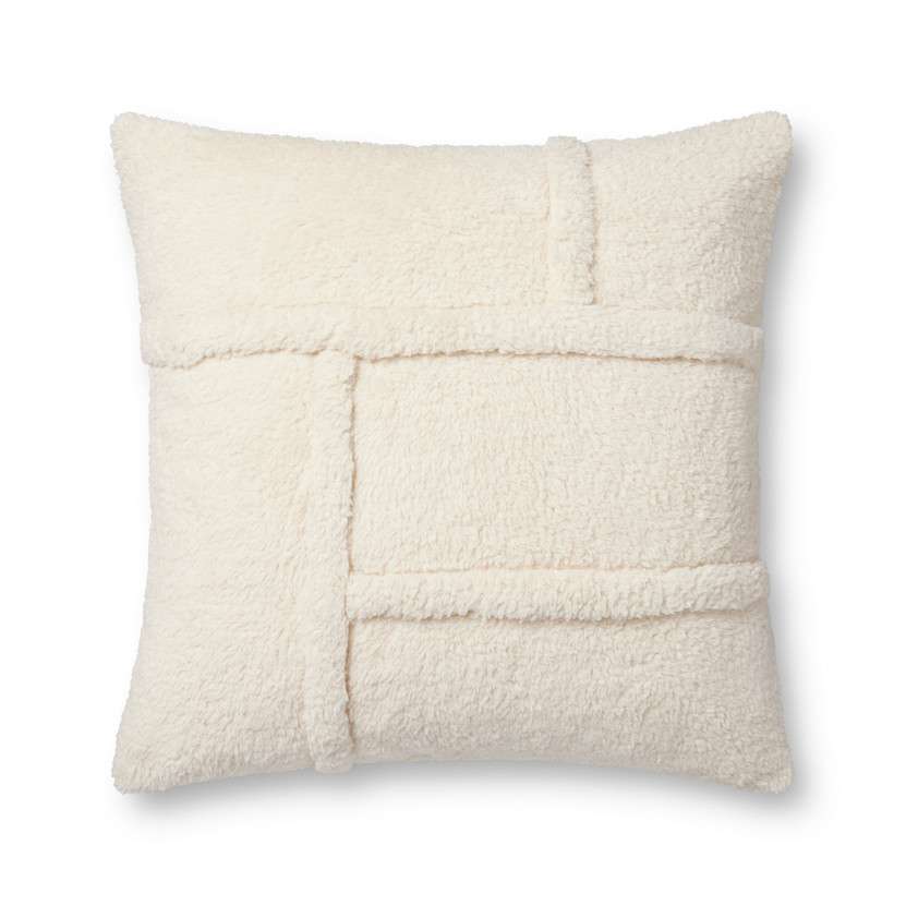 Loloi II PLL0111 Ivory 22 x 22 Cover wDown Pillow