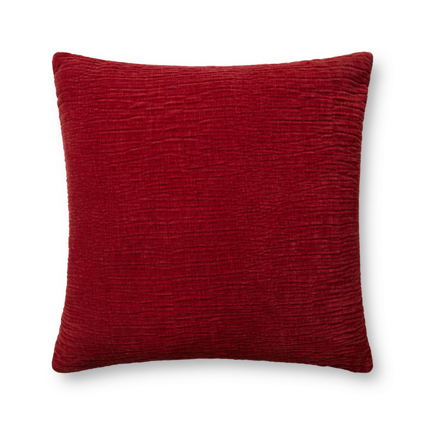 Loloi Red 22 x 22 Cover wDown Pillow