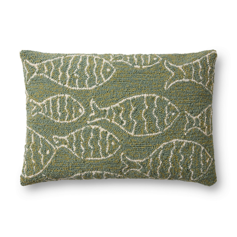 Loloi P0908 Green 16 x 26 Cover wDown Pillow