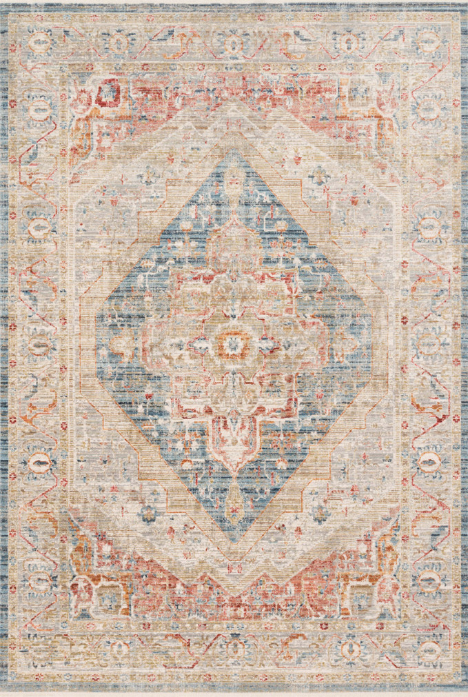 Loloi Claire Blue  Multi 18 x 18 Sample Rug
