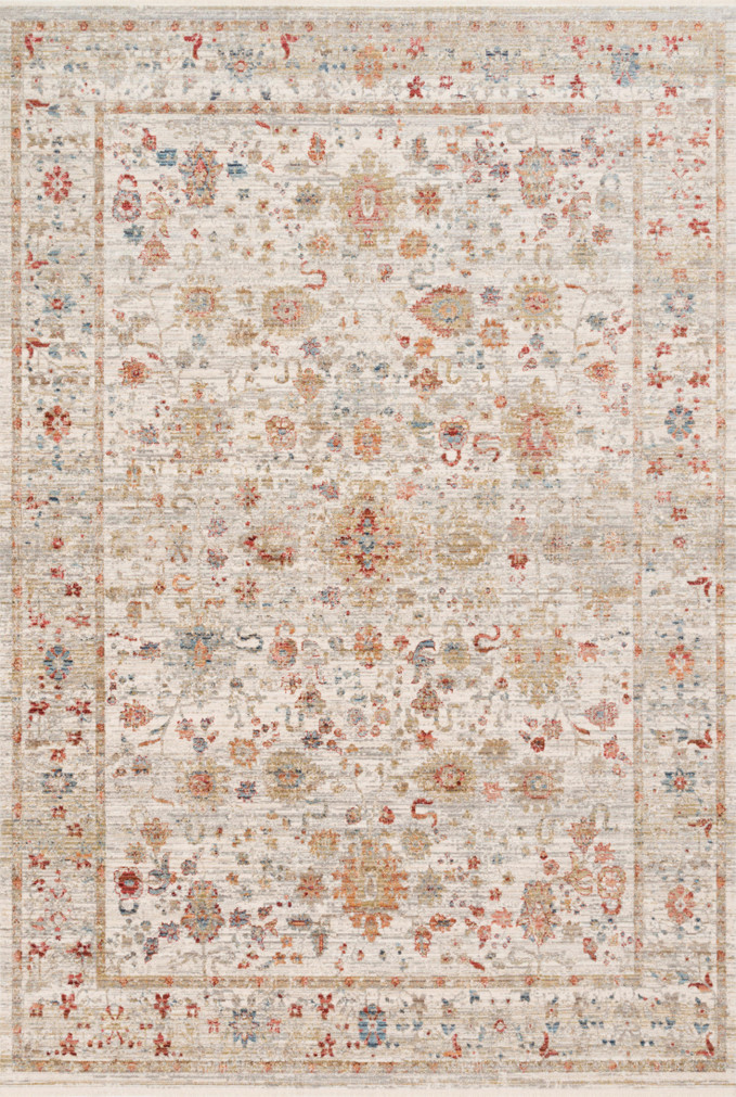 Loloi Claire Ivory  Multi 18 x 18 Sample Rug