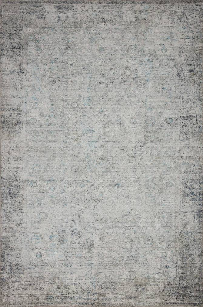 Loloi II Drift Ivory  Silver 18 x 18 Sample Rug