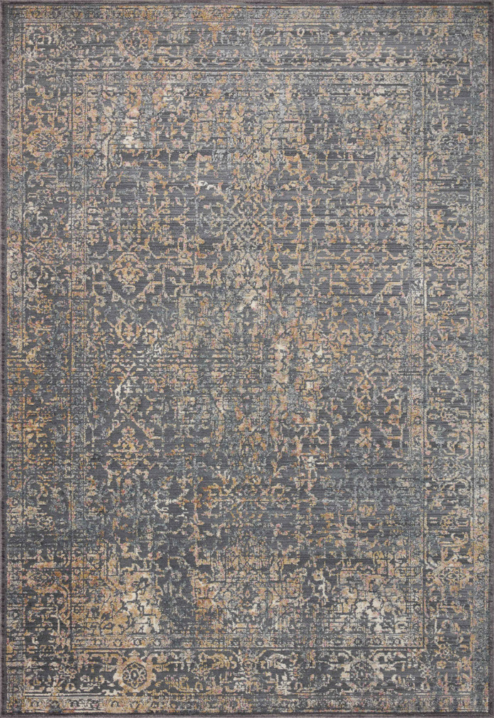 Loloi Indra Graphite  Sunset 18 x 18 Sample Rug