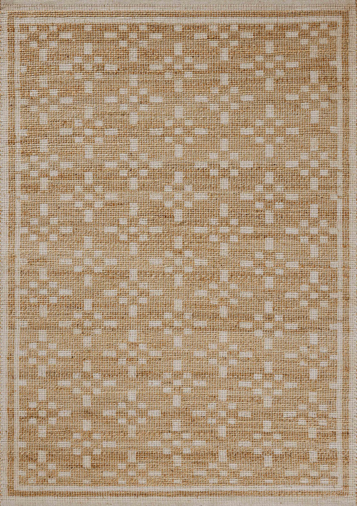 Chris Loves Julia x Loloi Judy Natural  Ivory 18 x 18 Sample Rug