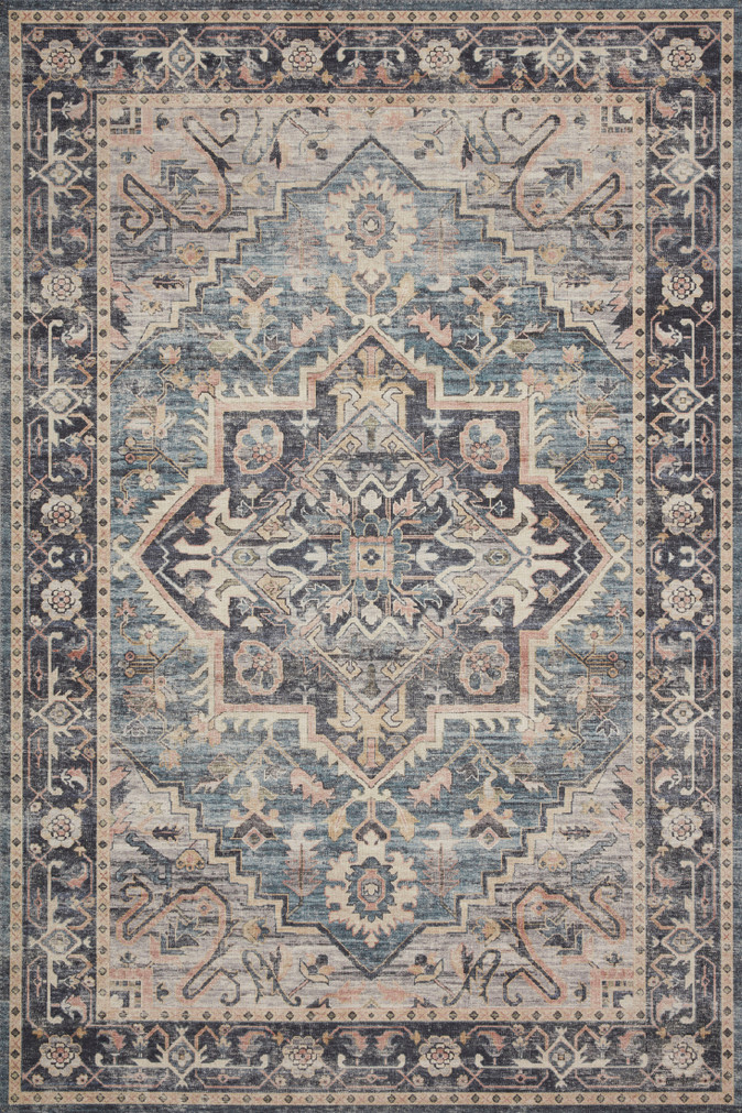 Loloi II Hathaway Navy  Multi 18 x 18 Sample Rug