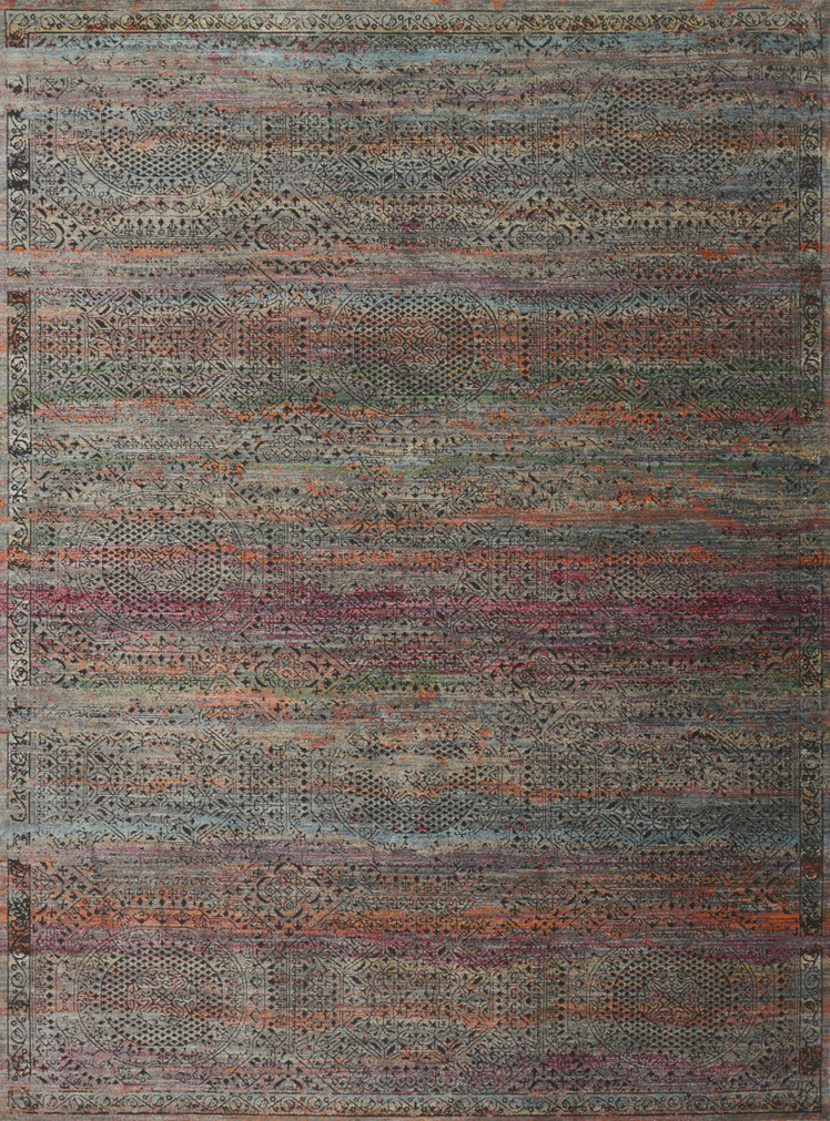 Loloi Javari Charcoal  Sunset 18 x 18 Sample Rug