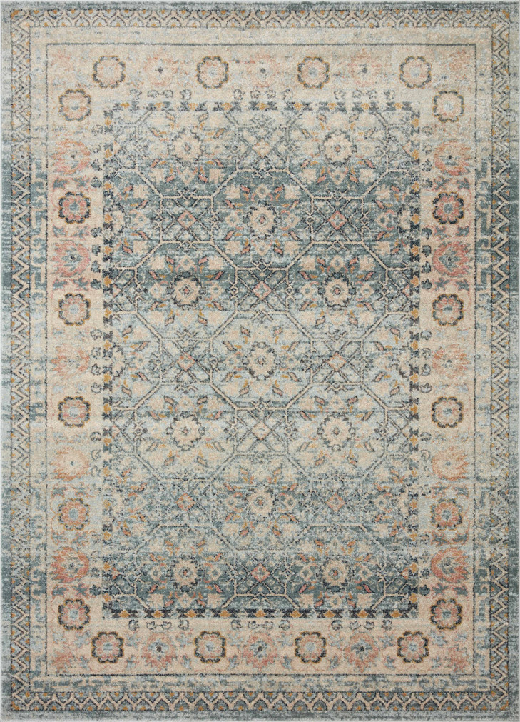 Loloi II Jocelyn Sky  Multi 18 x 18 Sample Rug