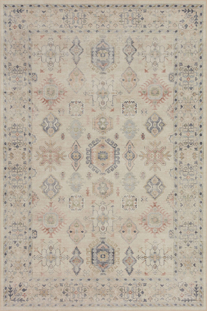 Loloi II Hathaway Beige  Multi 18 x 18 Sample Rug