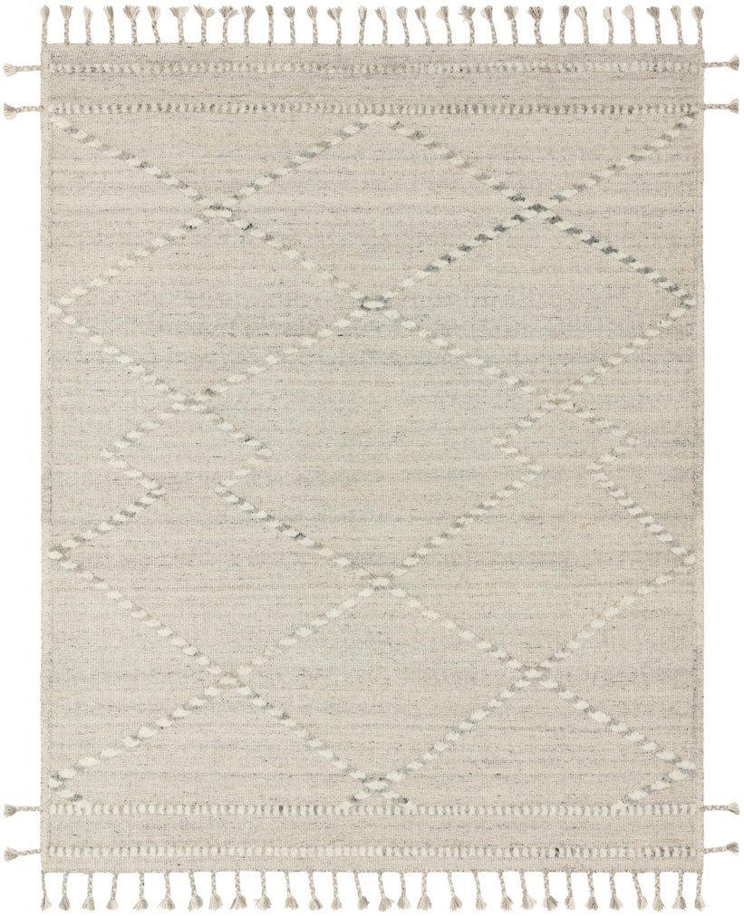 Loloi Iman Ivory  Lt. Grey 18 x 18 Sample Rug