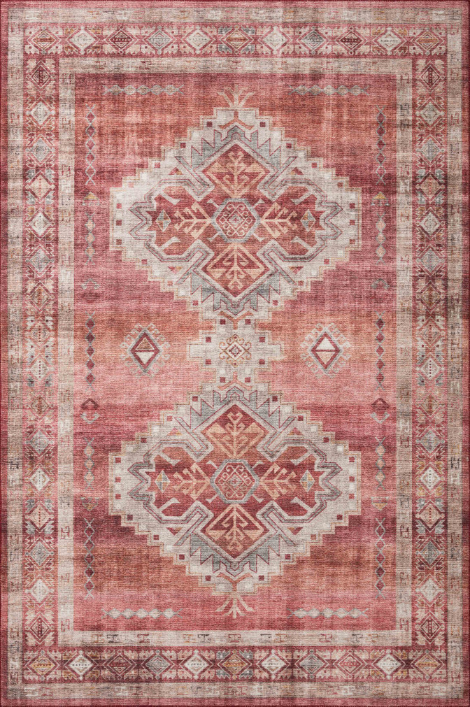 Loloi II Heidi Sunset  Natural 18 x 18 Sample Rug