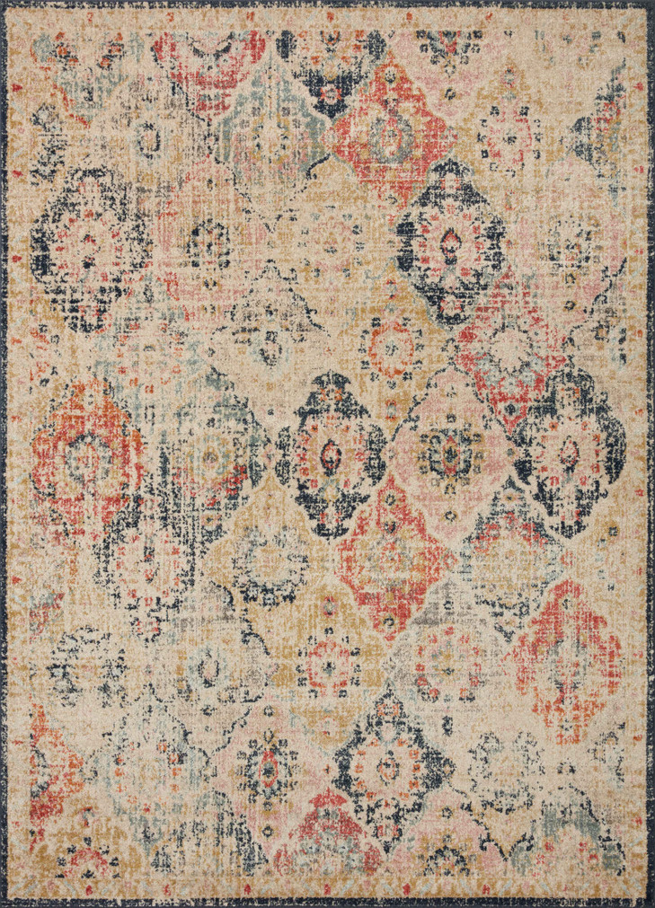 Loloi II Jocelyn Khaki  Multi 18 x 18 Sample Rug