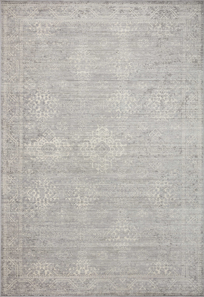 Loloi Indra Silver  Ivory 18 x 18 Sample Rug