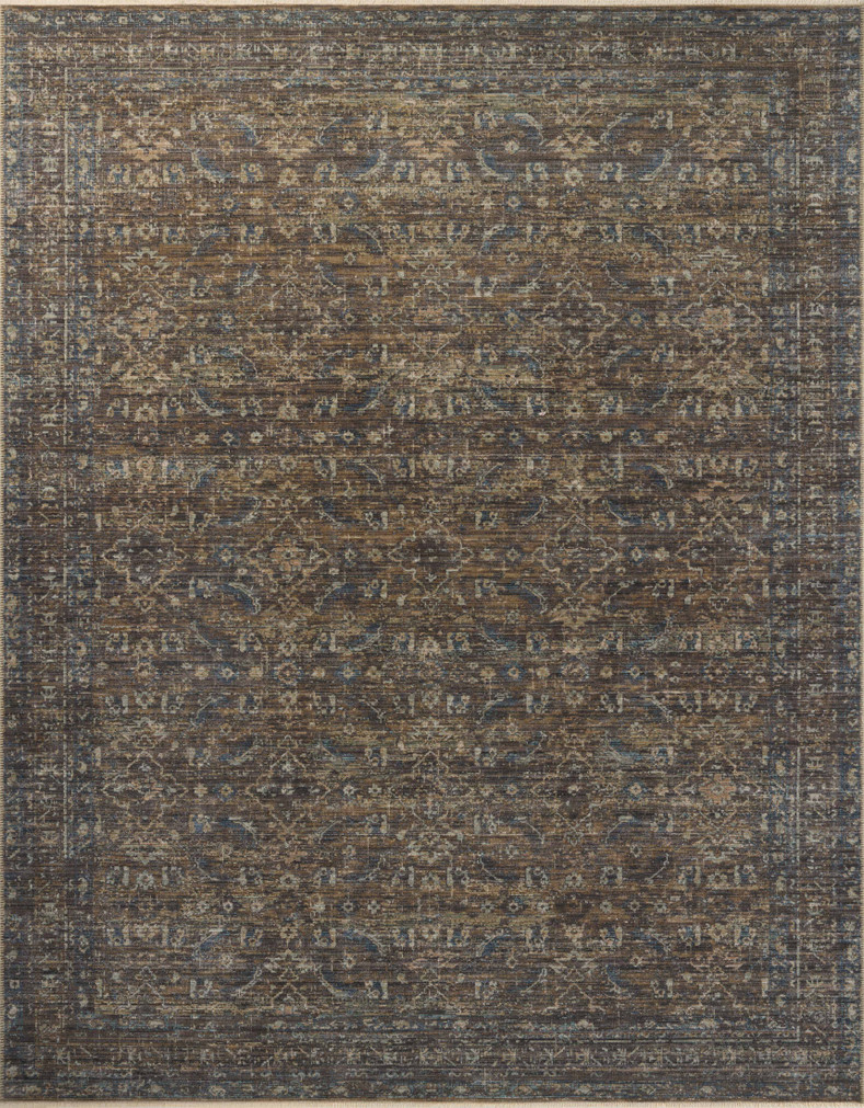 Loloi Heritage Lagoon  Tobacco 18 x 18 Sample Rug