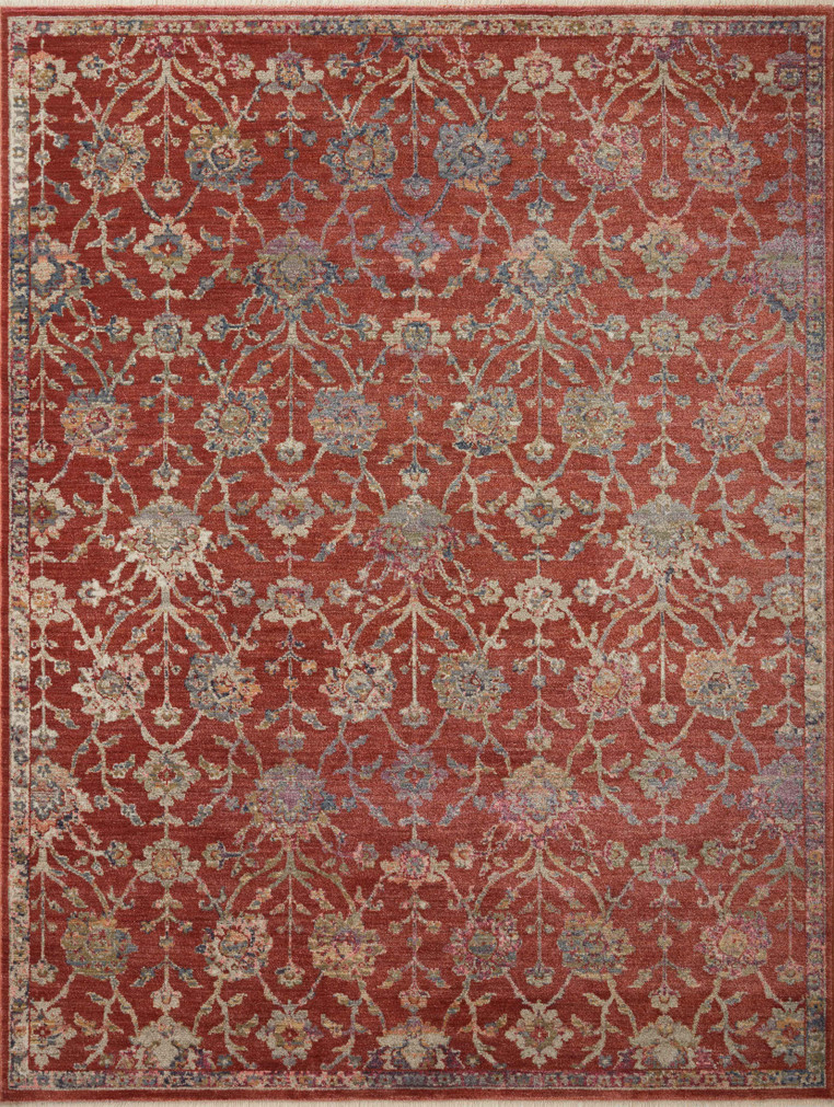 Loloi Giada Red  Multi 18 x 18 Sample Rug
