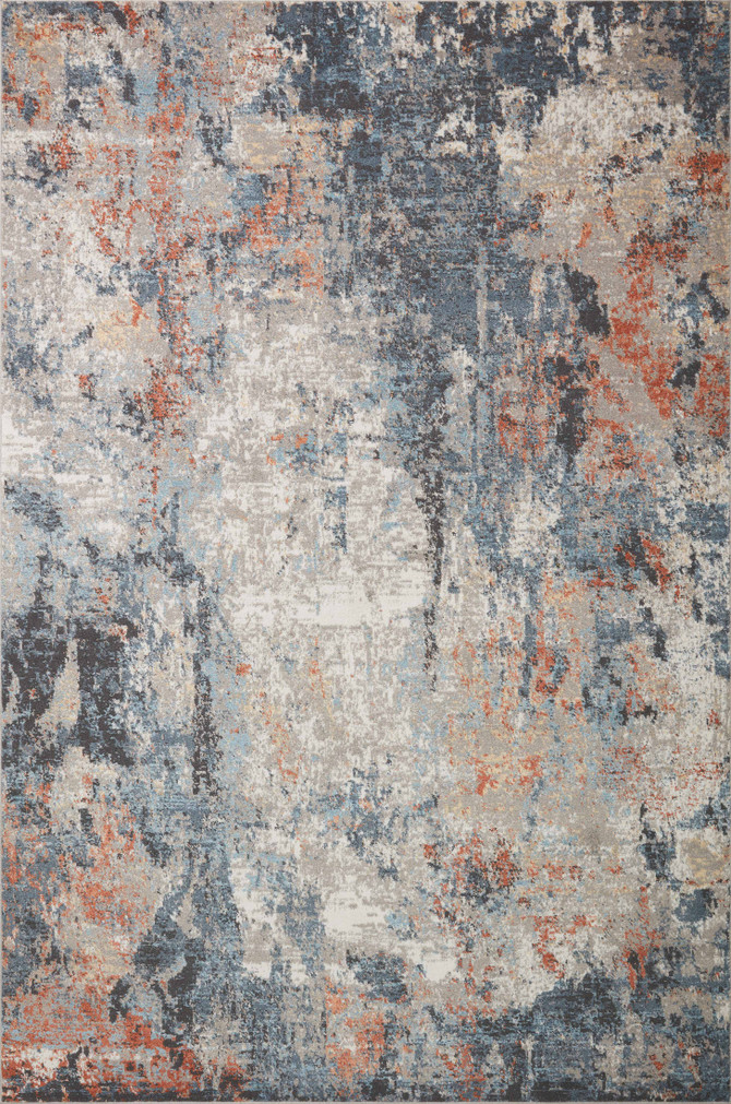 Loloi II Maeve Silver  Apricot 18 x 18 Sample Rug