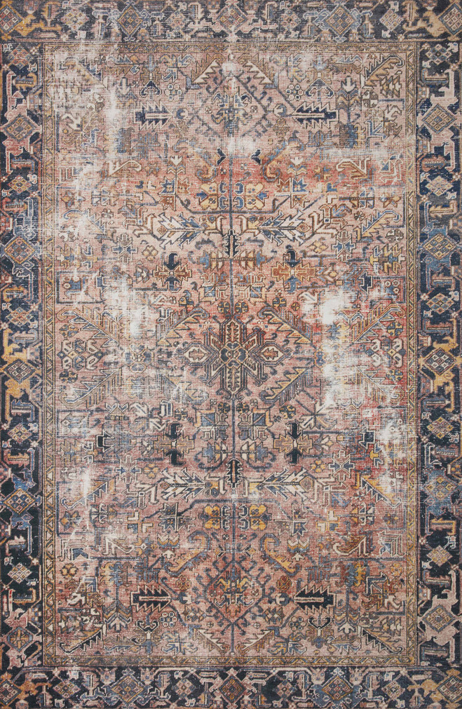 Chris Loves Julia x Loloi Jules Terracotta  Multi 18 x 18 Sample Rug