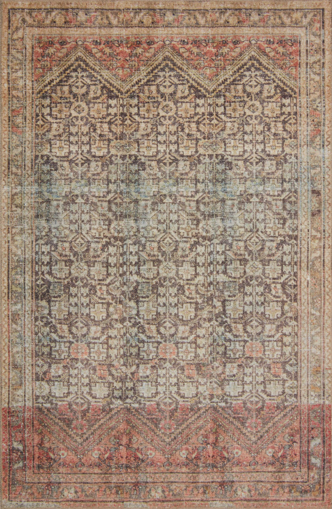 Loloi II Loren Charcoal  Multi 18 x 18 Sample Rug