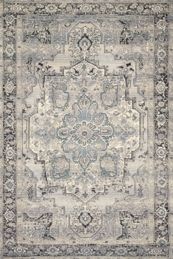 Loloi Mika Grey  Blue 18 x 18 Sample Rug