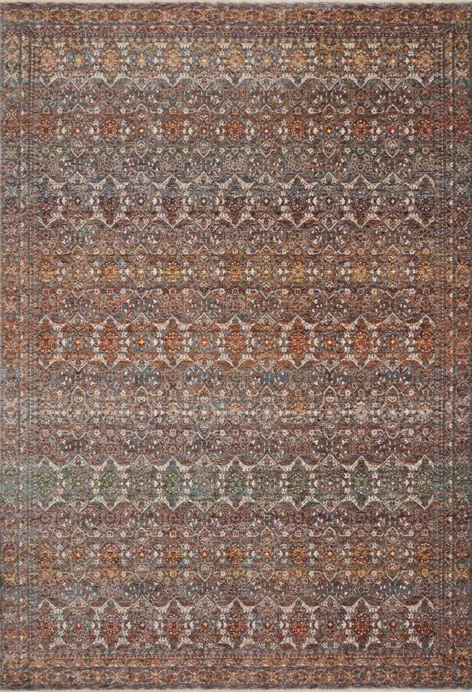 Loloi Lourdes Stone  Multi 18 x 18 Sample Rug
