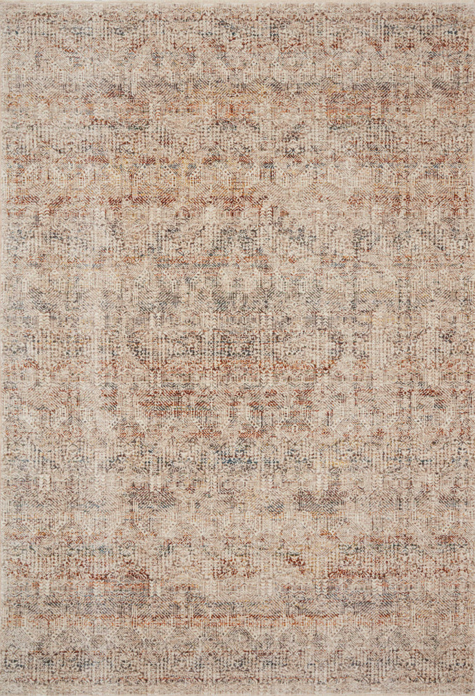 Loloi Lourdes Ivory  Spice 18 x 18 Sample Rug