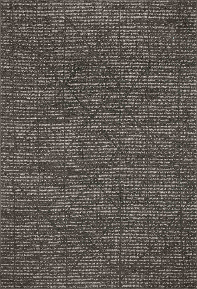 Loloi II Kamala Charcoal  Ivory 18 x 18 Sample Rug