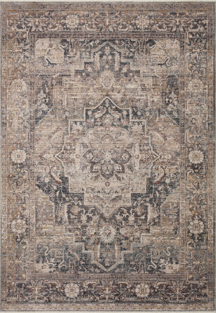 Loloi Lyra Denim  Sand 18 x 18 Sample Rug